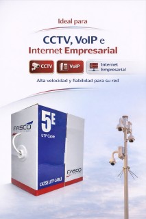 Cable UTP Cat 5e 305m Interior FASCO Infra Sistema Redes CCTV