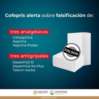 Salud alerta a la población sobre la falsificación de analgésicos y antigripales